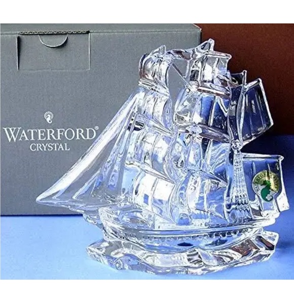 Waterford crystal tall ship sculpture